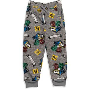 Boys’ Hogwarts Fleece-Lined Sweatpants – Size 7/8 – Grey – NWOT